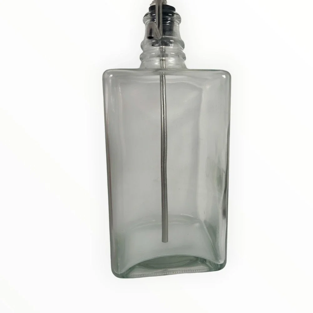 Unbranded Mouthwash Decanter Bottle Clear Glass 8in Etched 1320 North Courthouse